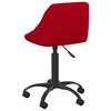 vidaXL Silla de oficina de terciopelo rojo tinto