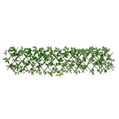 vidaXL Enrejado valla expandible de hiedra artificial verde 180x30 cm