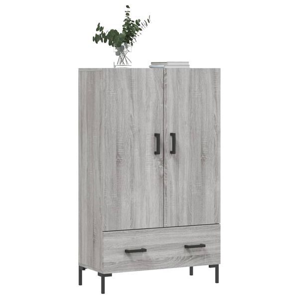 vidaXL Aparador alto madera de ingenier&iacute;a gris Sonoma 69,5x31x115 cm