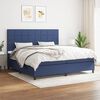 vidaXL Cama box spring con colch&oacute;n tela azul 200x200 cm