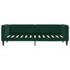 vidaXL Sof&aacute; cama con colch&oacute;n terciopelo verde oscuro 80x200 cm