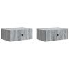vidaXL Mesita de Noche de Pared 2 uds. Gris Sonoma 49 x 34,5 x 20 cm