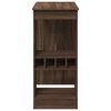 vidaXL Mesa alta con estantes madera marrón roble 90x47,5x103,5 cm