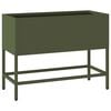 vidaXL Jardinera Elevada Verde oliva 60 x 26 x 45 cm Acero