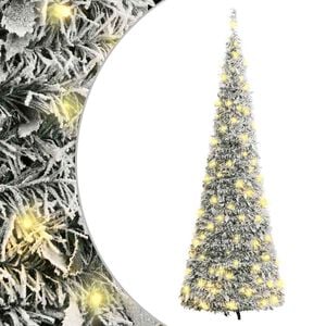 vidaXL &Aacute;rbol de Navidad artificial desplegable con nieve 100 LED 150cm