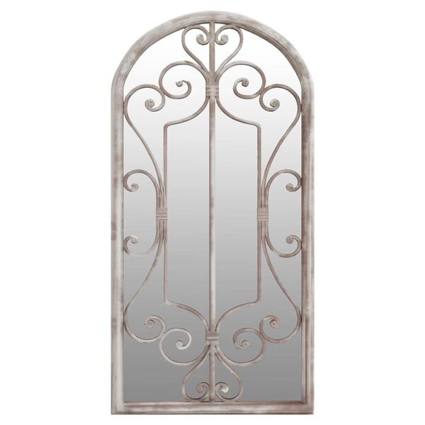 vidaXL Espejo de hierro color arena para uso interior 70x30 cm