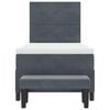 vidaXL Cama tipo Box Spring Gris oscuro 90 x 190 cm Terciopelo