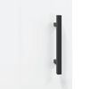 vidaXL Aparador alto madera contrachapada blanco brillo 34,5x34x180 cm