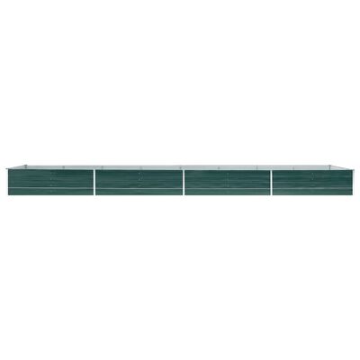 vidaXL Arriate de acero galvanizado verde 600x80x45 cm