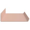 vidaXL Estante flotante 4 pcs Rosa 60 x 8,5 x 2,5 cm Acero