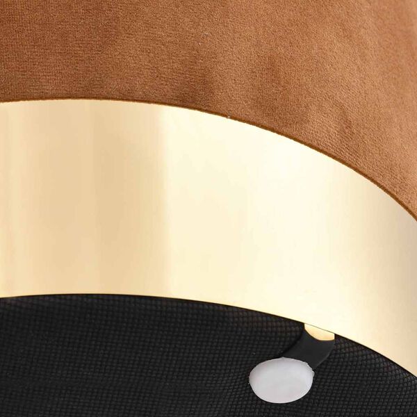 vidaXL Taburete de terciopelo 28 x 36 cm marrón y dorado