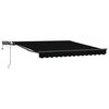 vidaXL Toldo Retr&aacute;ctil con luces de tiras LED Negro 300 x 250 cm tela