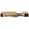 vidaXL Conjunto de sof&aacute;s de exterior 7 uds. Natural y Beige Poli&eacute;ster