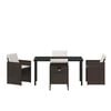 vidaXL Conjunto de Comedor de Jard&iacute;n 5 pcs Marr&oacute;n rat&aacute;n sint&eacute;tico