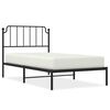 vidaXL Estructura cama sin colch&oacute;n con cabecero metal negro 100x190 cm