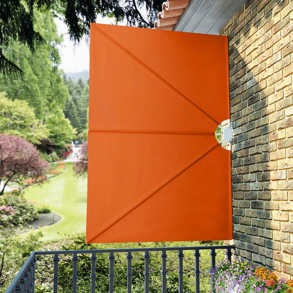 vidaXL Toldo lateral plegable terraza color terracota 240x160 cm