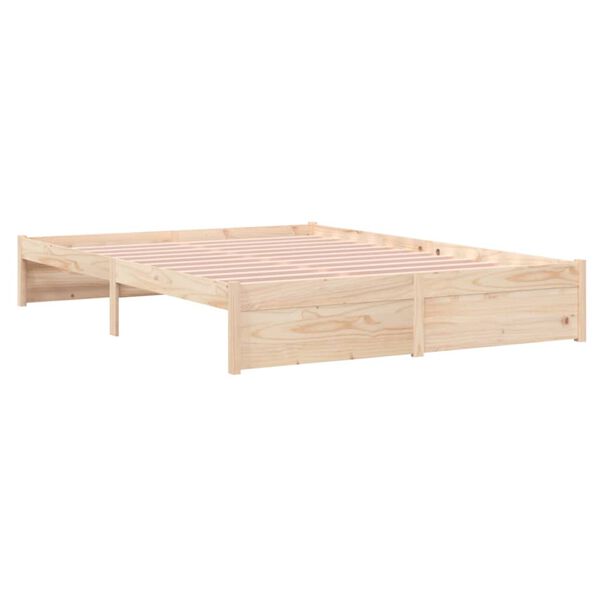 vidaXL Estructura de cama doble sin colchón madera maciza 150x200 cm