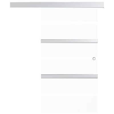 vidaXL Puerta corredera vidrio ESG y aluminio plateado 102,5x205 cm