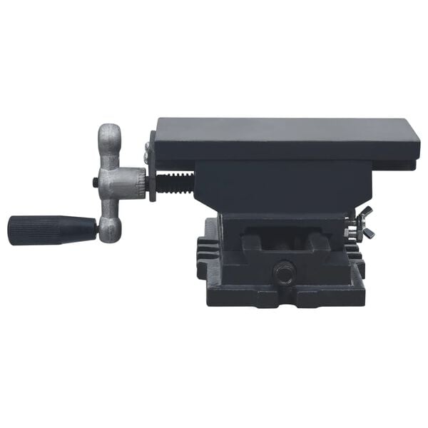 vidaXL Mesa de tornillo de banco manual carro transversal