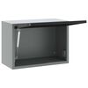 vidaXL Gabinete para Herramientas Negro y gris 50 x 25 x 35 cm