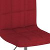 vidaXL Silla de comedor giratoria tela color vino tinto