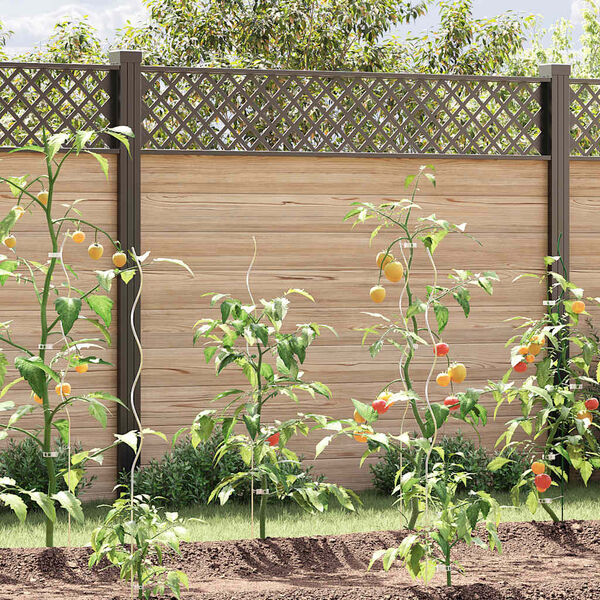 vidaXL Soporte para planta espiral 5 unidades 110 cm acero galvanizado