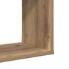 vidaXL Estante de pared con estante Marr&oacute;n Madera de ingenier&iacute;a