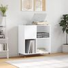 vidaXL Mueble para discos madera contrachapada blanco 84,5x38x89 cm