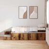 vidaXL Cama con almacenamiento Madera Vieja 90 cm Madera contrachapada