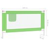 vidaXL Barandilla de seguridad cama de niño verde tela 140x25 cm