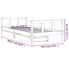 vidaXL Estructura de cama ni&ntilde;os con cajones madera pino negro 90x200cm