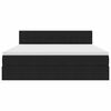 vidaXL Cama con almacenamiento Negro 180 x 200 cm Terciopelo