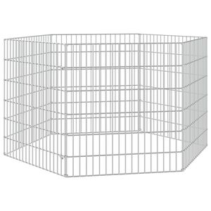vidaXL Recinto animales corral 6 paneles hierro galvanizado 54x60 cm