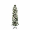 vidaXL &Aacute;rbol Navide&ntilde;o Artificial Delgado con 150 LED Verde y 150 cm