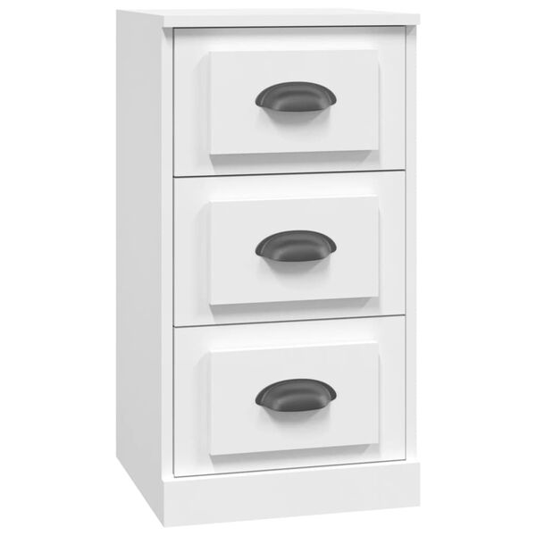vidaXL Aparador de madera contrachapada blanco 36x35,5x67,5 cm