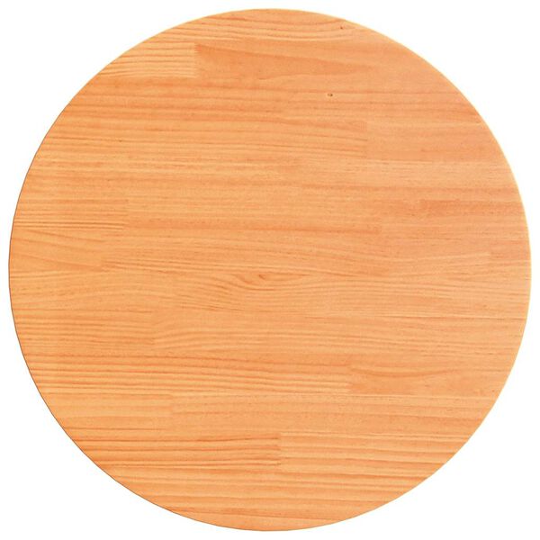 vidaXL Tablero de mesa redondo madera maciza de pino marr&oacute;n &Oslash;60x2,5 cm