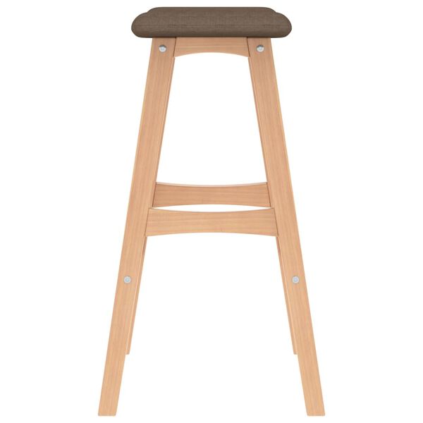 vidaXL Taburetes de cocina 2 unidades tela marr&oacute;n