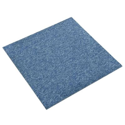 vidaXL Baldosas de suelo de moqueta 20 uds 5 m² 50x50 cm azul