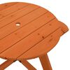 vidaXL Mesa de picnic para 4 ni&ntilde;os agujero para sombrilla madera abeto