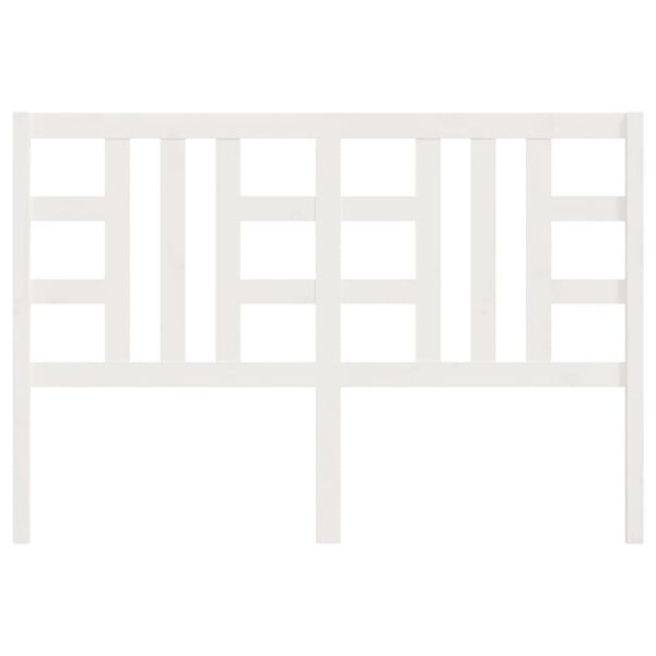 vidaXL Cabecero de cama madera maciza de pino blanco 126x4x100 cm
