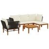 vidaXL 6 uds. Madera de Acacia S&oacute;lida y Cuerda Natural