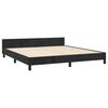 vidaXL Estructura de cama con cabecero de terciopelo negro 180x200 cm