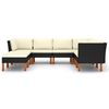 vidaXL Set de muebles de jard&iacute;n 8 pzas cojines rat&aacute;n sint&eacute;tico negro