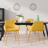 vidaXL Sillas de comedor 4 unidades terciopelo amarillo