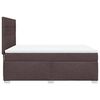vidaXL Cama box spring con colch&oacute;n tela marr&oacute;n oscuro 140x190 cm