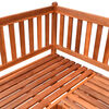 vidaXL Banco esquinero de jard&iacute;n y cojines madera maciza acacia 150 cm