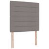 vidaXL Cama Box Spring LED con cabecera Taup&eacute; 90 x 190 cm tela