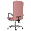 vidaXL Silla de oficina reclinable masaje cuero sint&eacute;tico rosa