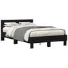 vidaXL Estructura de cama con LED Roble Negro 120 x 190 cm