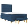 vidaXL Cama tipo Box Spring con colch&oacute;n Azul 120 x 200 cm tela